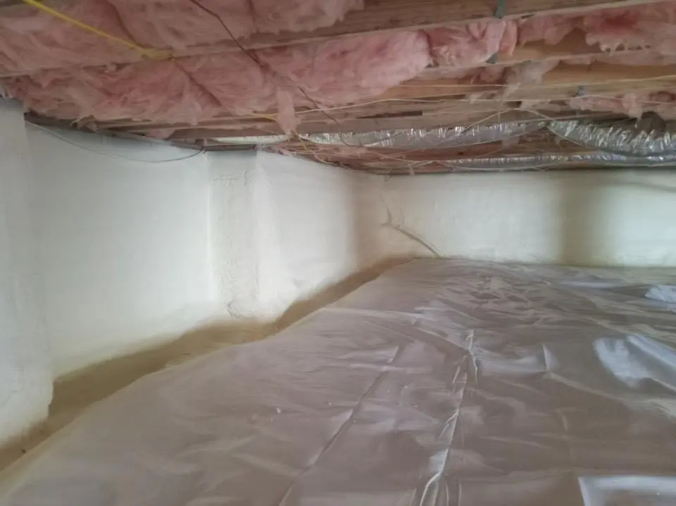 Crawl space encapsulation with closed-cell spray foam for Attic Insulation in Weehawken